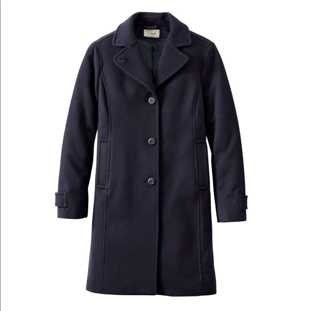 LL Bean lambs wool classic coat